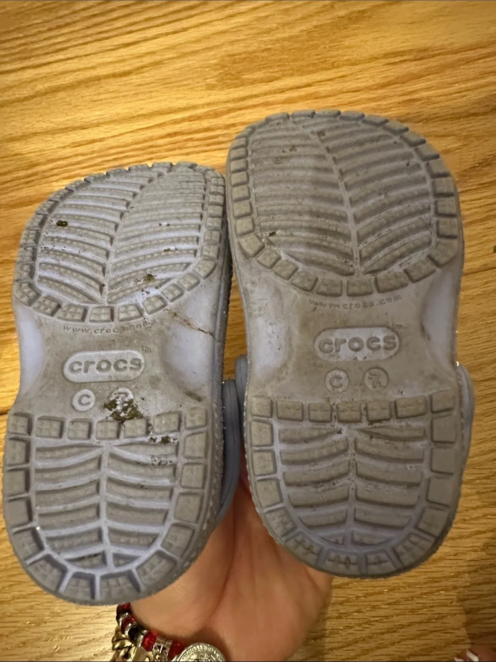 CROCS Kids Glitter Lilac Clog Sandals
